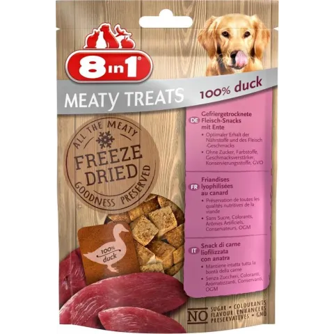 8in1 Freeze Dried Eend - Hondensnacks - 50 g