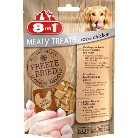 8in1 Freeze Dried Kip - Hondensnacks - 50 g