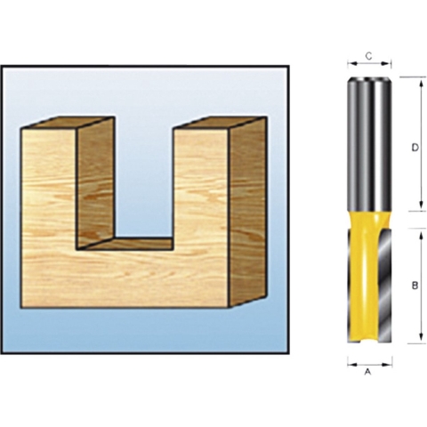 Makita D-10350 Freesbit Groeffrees S 8mm 22x20mm