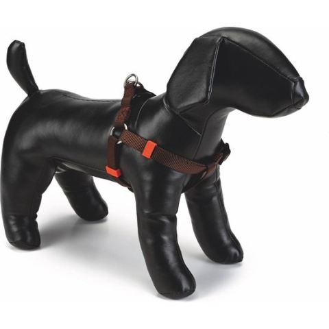 Beeztees nylon borsttuig uni donkerbruin 60-100 cm x 25 mm