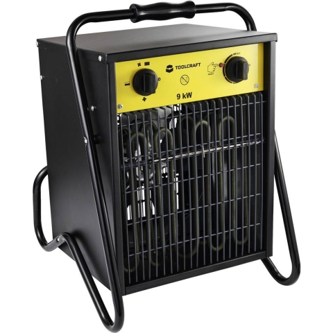 TOOLCRAFT TO-8578338 Bouwkachel 9000 W Zwart/geel
