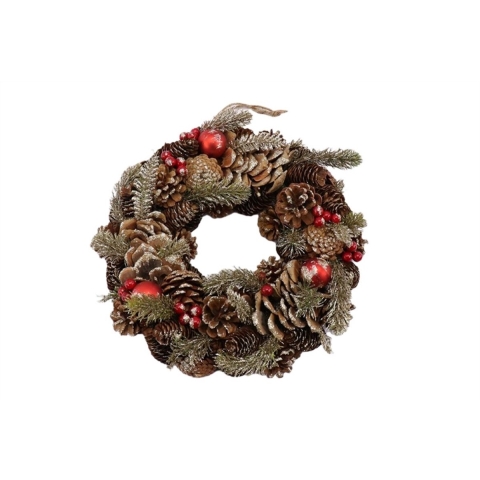 Krans Northern Glow D30 cm rood