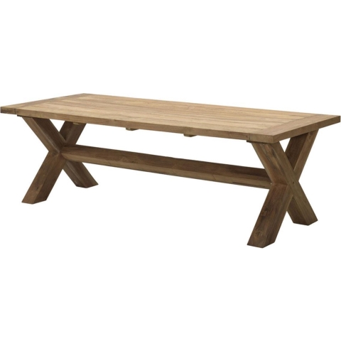 Colombia tafel 240x100xH77 natural teak/ legs 12x12 - Garden impressions