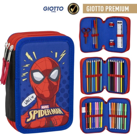Spiderman Tekenen Knutselen Etui 3 Vakken Jongens Meisjes - 44 Stuks