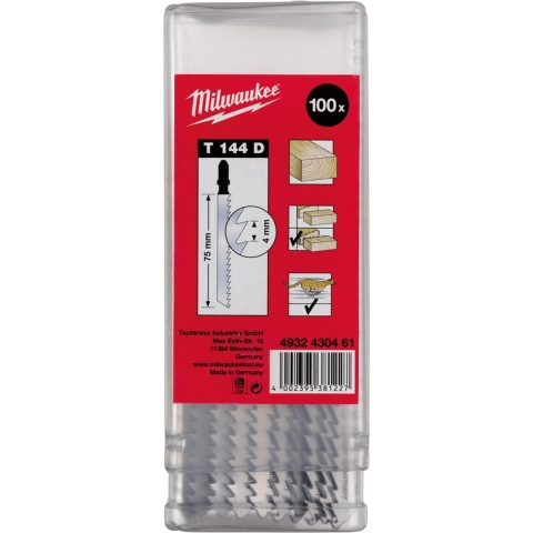 Milwaukee Accessoires decoupeerzaagbladzaagblad T 144 D (100 stuks) - 4932430461