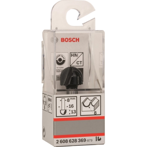Bosch Accessoires Halfrondprofielfrezen 8 mm, R1 8 mm, D 16 mm, L 12,7 mm, G 45 mm 1st - 2608628369
