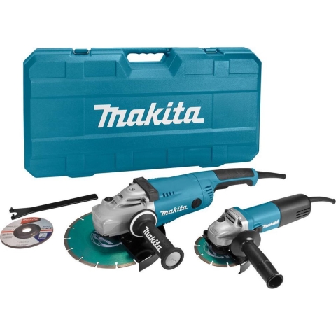 Makita DK1163GX Haakse slijper set GA9020 + 9558 | + diamantschijven - DK1163GX