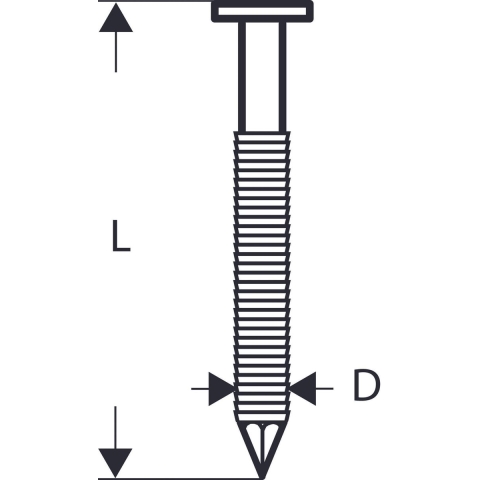 Bosch Accessoires Rondkopstripspijker SN21RK 60RG 2,8 mm, 60 mm, verzinkt, gegroefd 4000st - 2608200036
