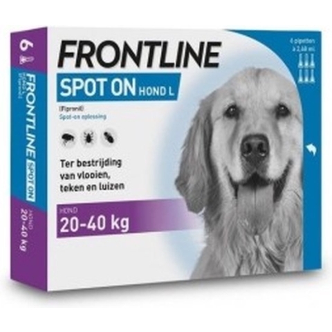 Frontline Spot-On L Anti vlooienmiddel - Hond - 6 pipetten