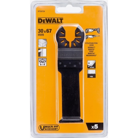 DeWALT DT20724 Multitool Zaagblad HCS tbv Hard Hout 31x67mm VE=5