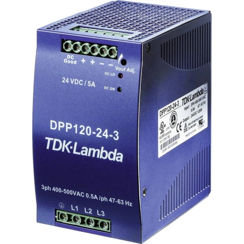 TDK-Lambda DPP120-24-3 DIN-rail netvoeding 24 V/DC 5 A 120 W Aantal uitgangen: 1 x Inhoud: 1 stuk(s)