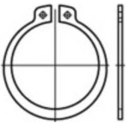 TOOLCRAFT 107667 Zekeringsringen Binnendiameter: 27.9 mm DIN 471 Verenstaal 100 stuk(s)