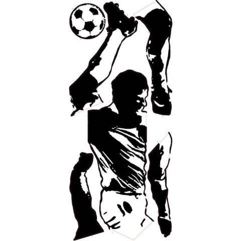 Muursticker voetballer