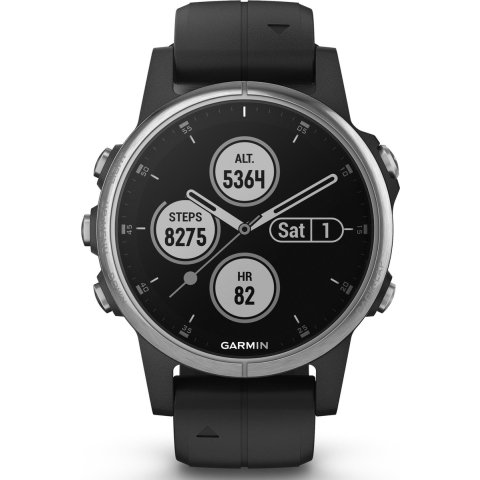 fenix 5S Plus - zilver met zwarte band Smartwatch