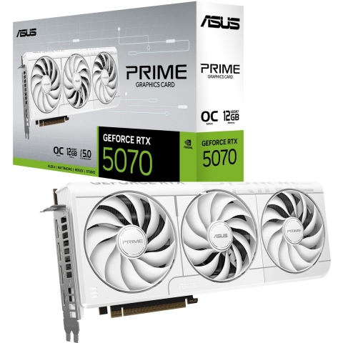 PRIME GeForce RTX 5070 White OC Edition 12GB GDDR7 Grafische kaart