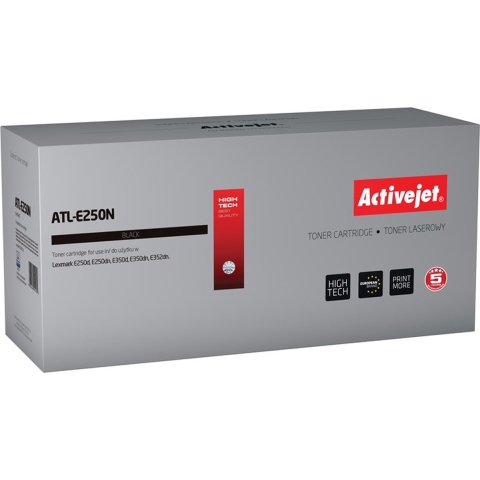 ActiveJet ATL-E250N Toner voor Lexmark printer; Lexmark E250A11E vervanging; Opperste; 3500 pagina's; zwart.