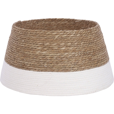 House of Seasons Kerstboomrok - H26 xØ50 cm - Zeegras - Off White