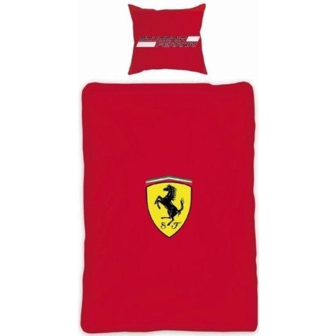 rood logo dekbedovertrek, 140 x 200 cm