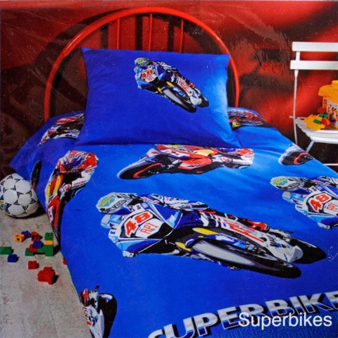 Superbikes dekbedovertrek, 140 x 200/220 cm