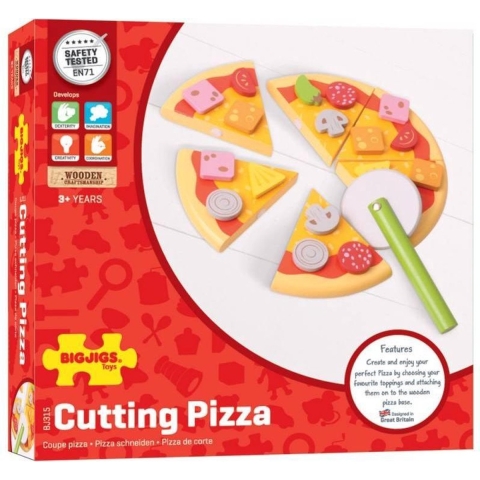 Houten Pizza met Beleg