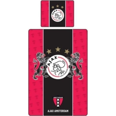 dekbedovertrek leeuwen rood/zwart, 140 x 200 cm