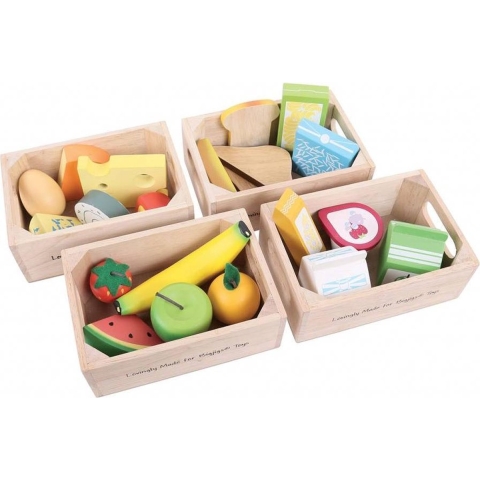 Houten Speelset met Gezond Eten en Zuivel