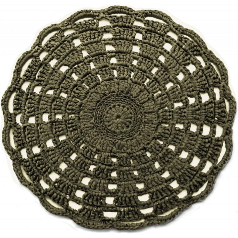 RibbonXL mandala vloerkleed olive green