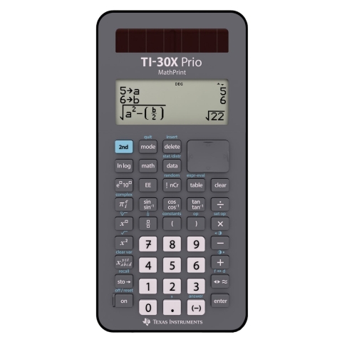 Texas Instruments TI-30X Prio MathPrint™ Schoolrekenmachine Zwart Aantal displayposities: 64 werkt op batterijen, werkt op zonne-energie