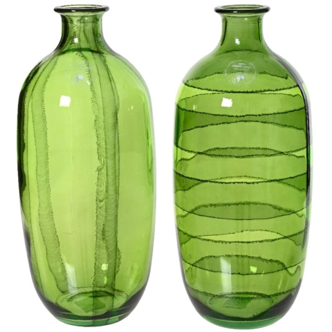 Vaas recycled glas H31cm groen