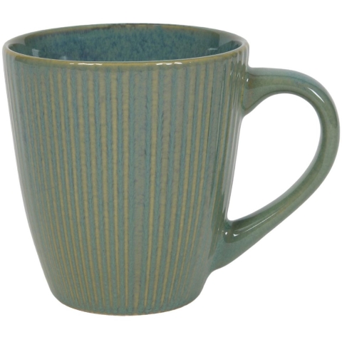 Koffiemok lines ocean blauw/groen 340ml