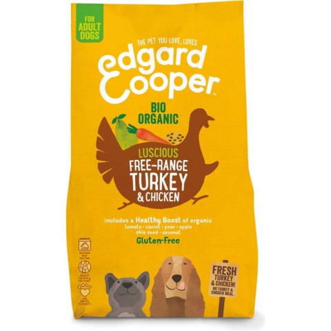 Edgard & Cooper Verse Biokalkoen & Biokip (vrije uitloop) Brok - Voor volwassen honden - Hondenvoer - 2.5kg
