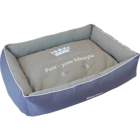 Happy-House Luxury Living Hondenmand Grijs/Taupe - Maat: L