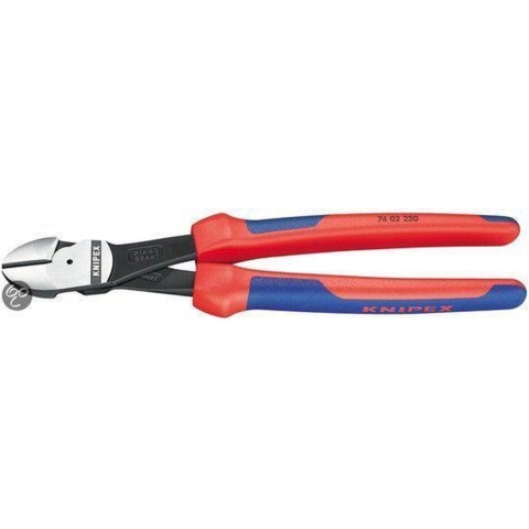 Knipex Kracht-Zijsnijtang | 250 mm Lengte | Meer-Componentengrepen | Zwart Geatramenteerd - 74 02 250 SB
