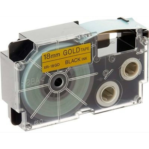 Gelamineerde Tape voor Labelmakers Casio Zwart Gouden