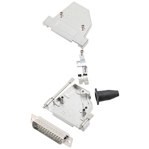encitech DTSL25-LJSRG-S-DMP-W-K 6355-8042-23 D-sub male connectorset 45 ° Aantal polen: 25 Soldeerkelk 1 stuk(s)