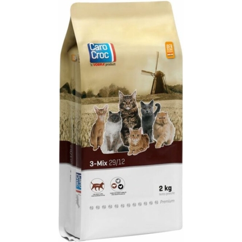 Carocroc Kat 3-Mix - Kattenvoer - 2 kg