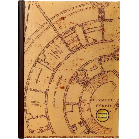 Harry Potter Notebook with Light Marauder's Map