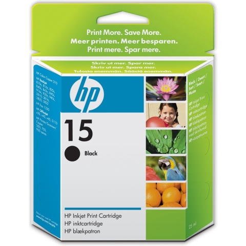 15 grote originele zwarte inktcartridge (C6615DE) Inkt