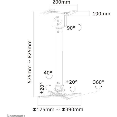 BEAMER-C100 Plafondhouder
