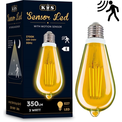 Led bewegingssensor E27 3watt - Ks verlichting