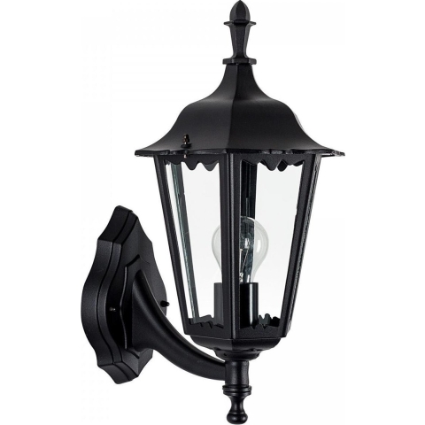240v muurlamp ancona zwart - Ks verlichting