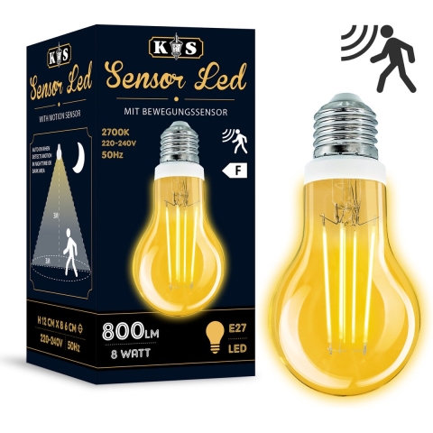 Led bewegings sensor E27 8watt - Ks verlichting