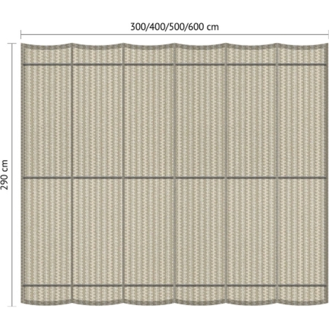 Harmonicadoek B 2,90 x L 3,00 m Sahara Sand - Shadow comfort
