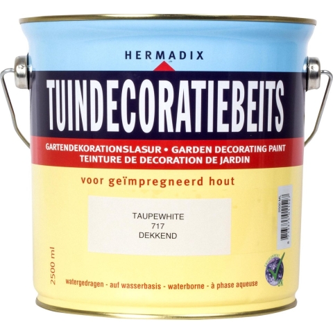 Tuindecoratiebeits 717 taupe white 2500 ml - Hermadix