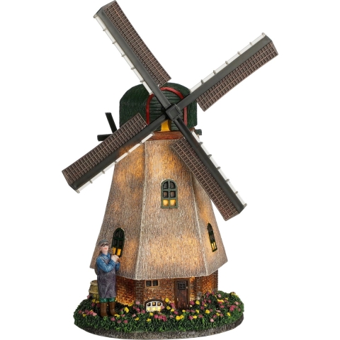 Zaanse molen battery operated l20xb14xh28cm - Luville
