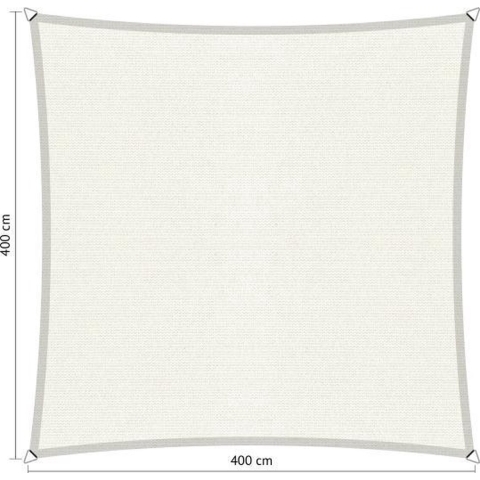 Vierkant 4,00x4,00 m Arctic White - Shadow comfort