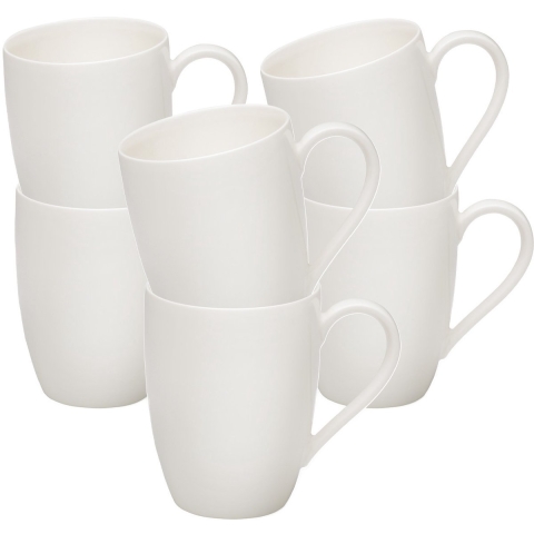 vivo - Basic Witte koffiemokken - Set 6 - Wit