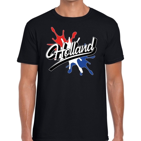 Holland t-shirt spetter zwart voor heren XL -