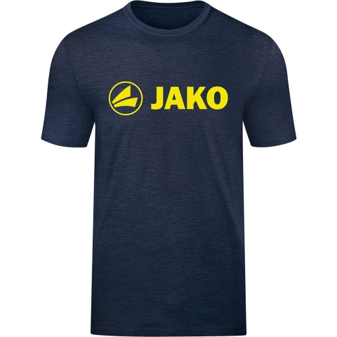JAKO 6160 T-Shirt Promo - Marine Gemeleerd/Fluo Citroen - S