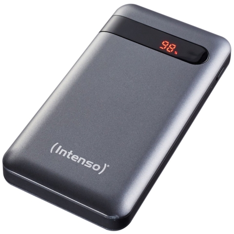 Intenso PD10000 Powerbank 10000 mAh Quick Charge 3.0, USB PD 3.0 LiPo Zwart Statusweergave